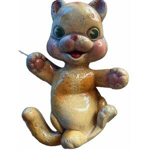 Vintage 1950s Rempel Enterprises Rubber Squeak  Kitten Toy USA works